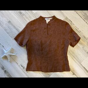 In wear brown shirt sleeve crop top XSmall